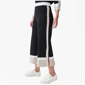 Joseph Ribkoff Color Block Wide Leg Knit Pant - Size Large